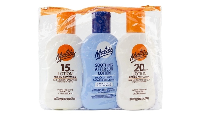 3 Pack Malibu Sun Travel Essentials Collection