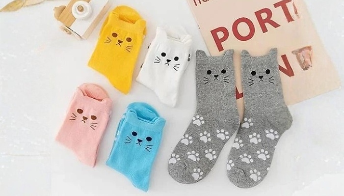 Women's Cute Cat Socks - 2 Options!