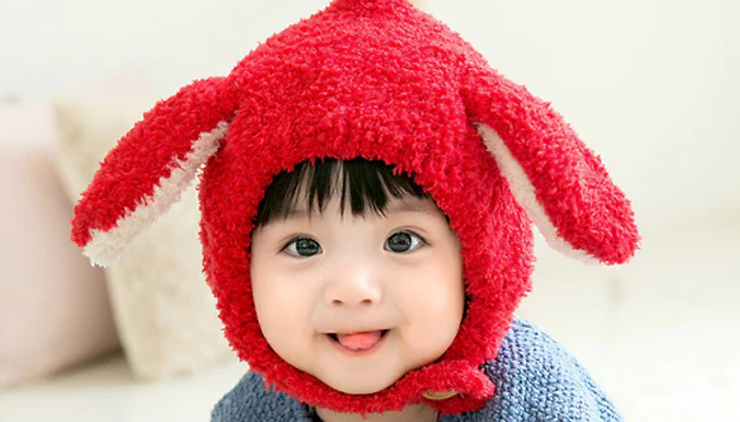 Unisex Kid's Cute Bunny Beanie with Earflap - 5 Colours