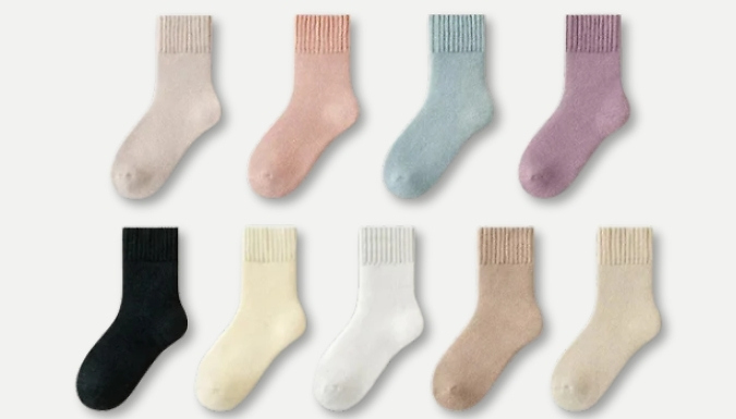 5-Pairs of Extra-Thick Terry Fleece Socks - 10 Options!