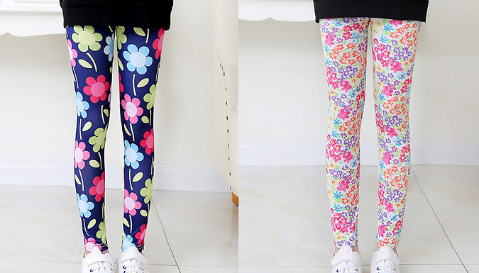 Kids Bold Print Stretchy Leggings - 8 Designs & 7 Sizes at Go Groopie