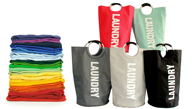 Foldable Laundry Bag With Handle - 6 Colours