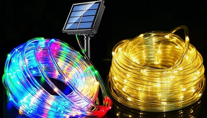 Waterproof Solar LED Rope Lights - 5 Colours!