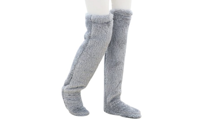 SnugglePaws Thigh-High Teddy Leg Warmer Socks - 5 Colours