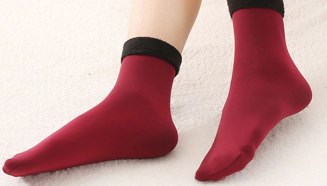 1 or 2 Pairs of Thermal Cashmere Socks - 5 Colours