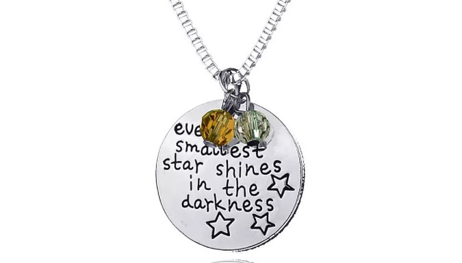Engraved Quote Pendant Necklace - 4 Options