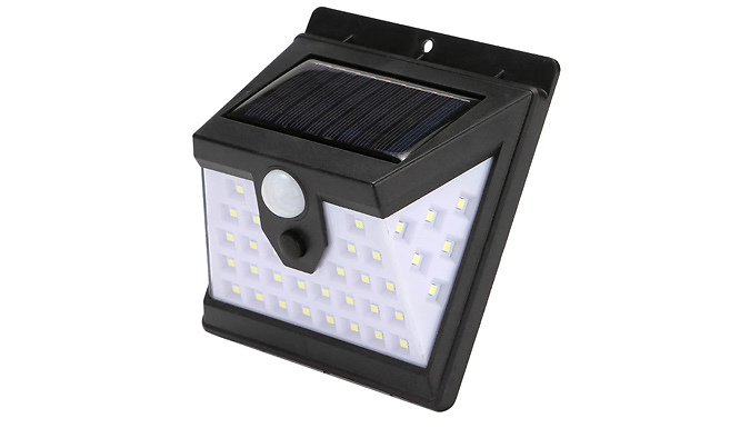 1, 2 or 4 Solar 40 LED Waterproof Wall Lights - 2 Colours