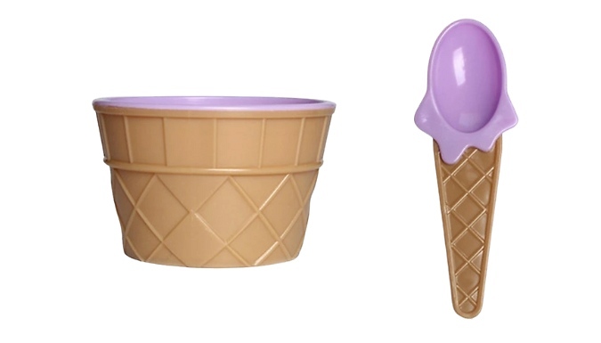 6-Pack Ice Cream Bowl & Spoon Set