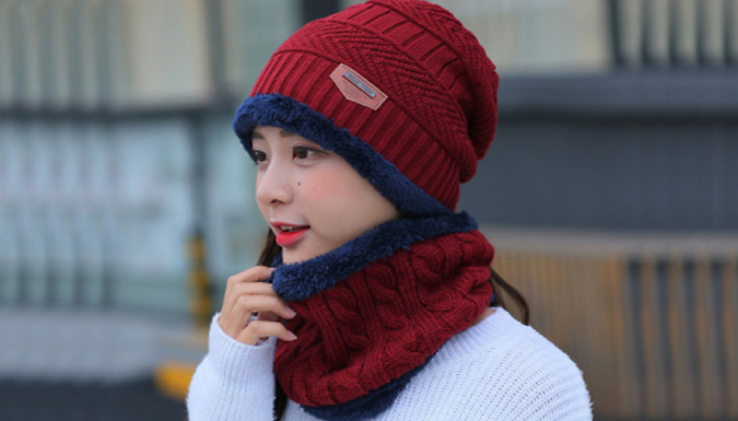 Men or Women's Winter Hat & Scarf Set - 4 Colours