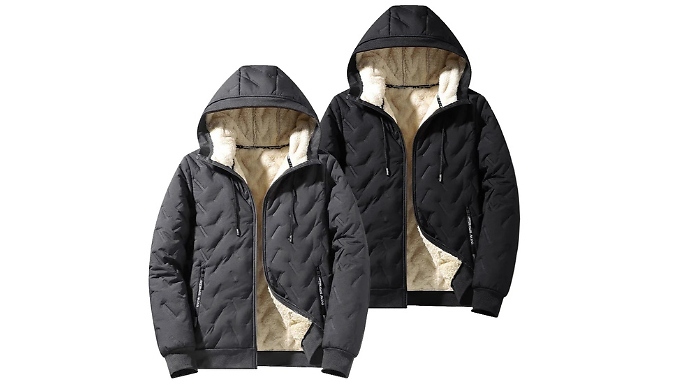 Men's Thick Hooded Winter Jacket - 2 Colours & 7 Sizes