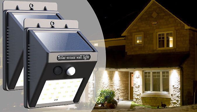 Motion-Activated Solar Security Lights – Pack of 1, 2, 3 or 4 Deal Price £4.99
