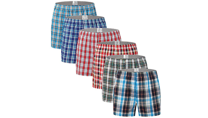 4 or 8-Pack of Men's Stripe or Plaid Boxers - 8 Sizes