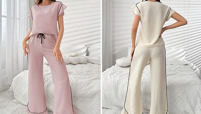 Elegant Colour-Blocked Loungewear Set - 4 Colours, 4 Sizes!