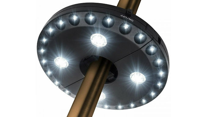 28-LED Garden Umbrella Lights - 2 Colours