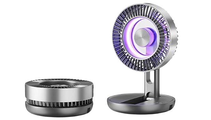Foldable Mini Fan with Ambient Light - 2 Colours!