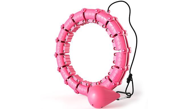 Adjustable Exercise Hoop with Suspended Weight - 2 Colours & 4 Sizes
