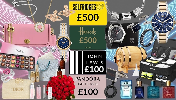 Mystery Deal For Him or Her - £500 Gift Cards, Louis Vuitton, Hugo Boss, Dior, Jewellery Sets & More!