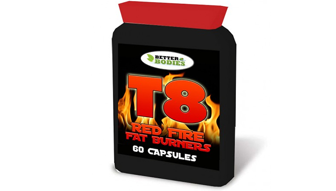 T8 Red Fire ‘Fat Burner’ Capsules – 1, 2, 3 or 4-Month Supply