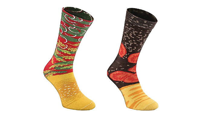 3-Pair Hamburger Socks Gift Set - 1, 2 or 3 Sets