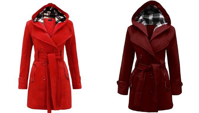 Hooded Trench Coat - 8 Colours, 6 Sizes