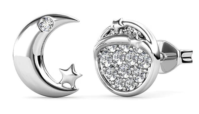 Swarovski Crystal Moon & Stars Earrings