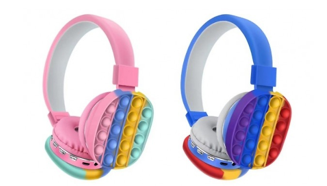 Bluetooth Wireless Fidget Pop Headphones - 2 Colours