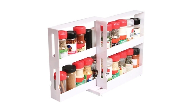 2-Tier Rotating Spice Herb Rack