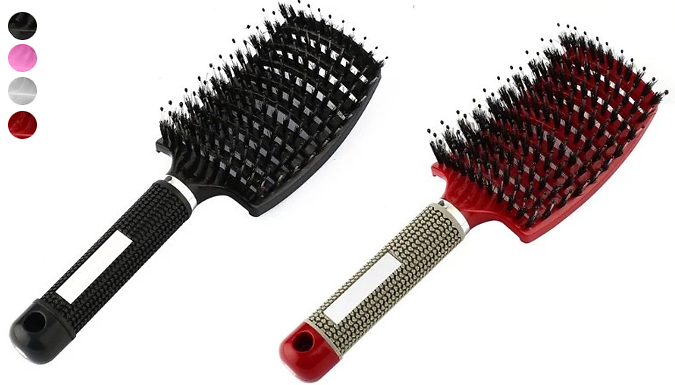 Miyu Trading Curved Bristle-Comb Styling Hair Brush - 4 Colours