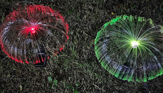 Fibre Optic Jellyfish Garden Solar Light - 2 Colours