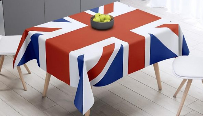 British Flag Tablecloth in 5 Sizes - Great for Jubilee Weekend! from GoGroopie