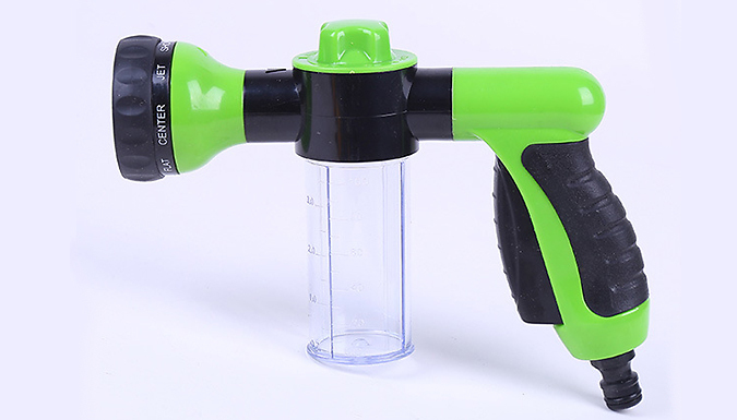 Hose Spray Gun Attachment with Soap Container - 2 Colours