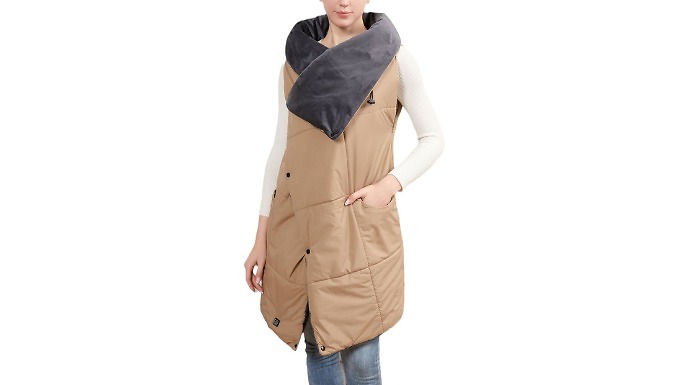 USB Heated Wrap Around Long Gilet - 2 Colours