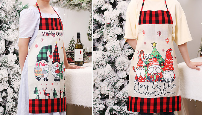  ETIUC 2 Pack Christmas Matching Aprons Christmas