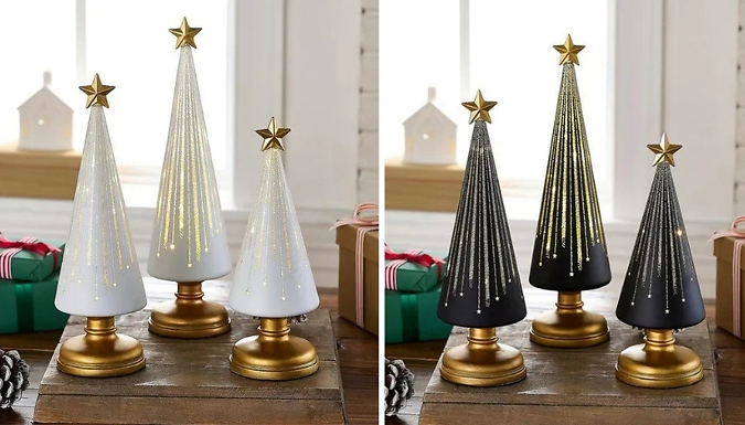 3-Piece Set of Christmas Tree Ornaments - 4 Colours!