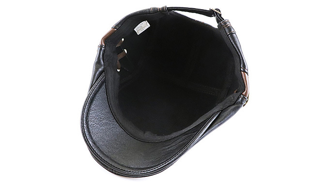 Men's Faux Leather Newsboy Cap - 3 Colours from Go Groopie IE
