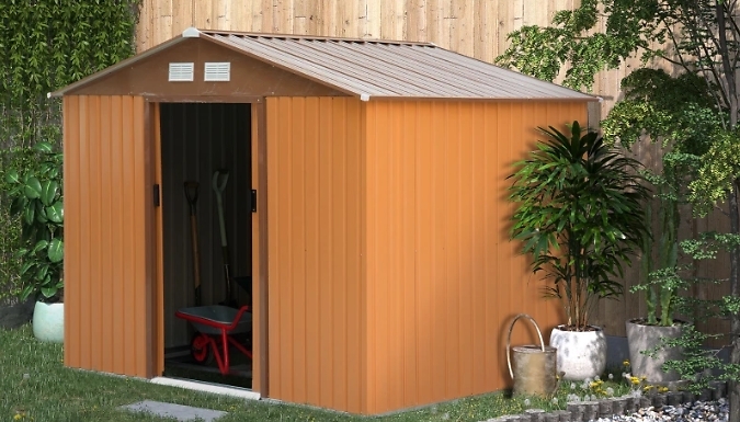 Outsunny Lockable Metal Shed With Air Vents- 3 Colours