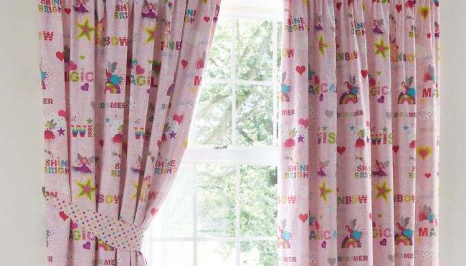 Rainbow Fairy Design Duvet Set and Curtains - 4 Options
