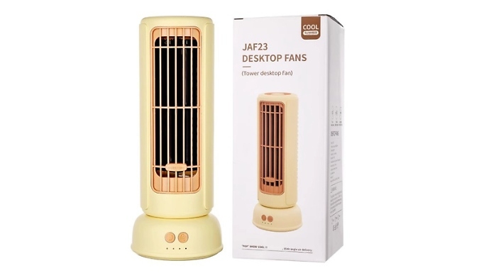Mini Tower Desktop Fan - 3 Colours