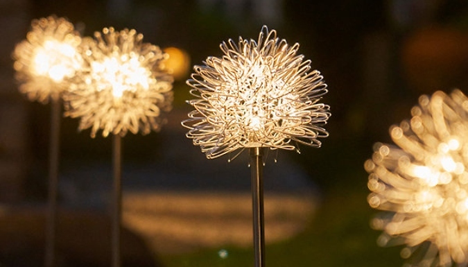 Solar-Powered Dandelion Garden Lights - 2 Colours!