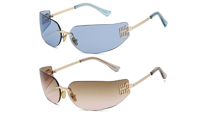 Frameless Curved Sunglasses - 5 Colours