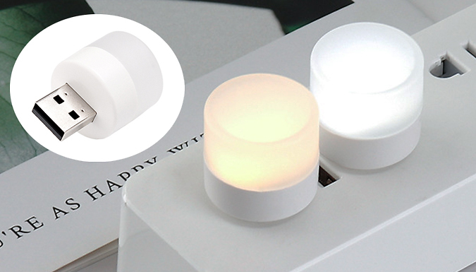 Benzbag 1, 2, Or 4 Mini Usb Plug-in Night Lights - 2 Colours
