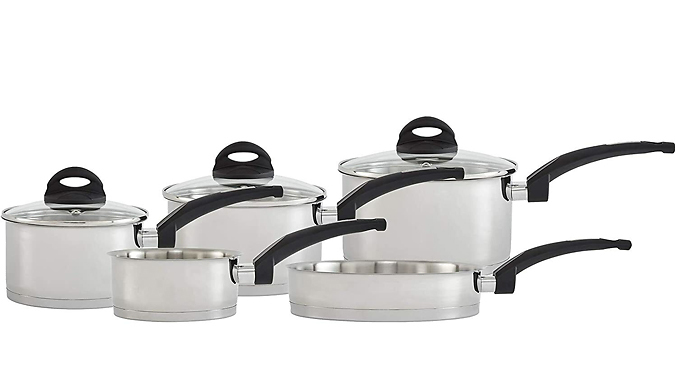 Tower Level Induction Frying Pan and Saucepan Set