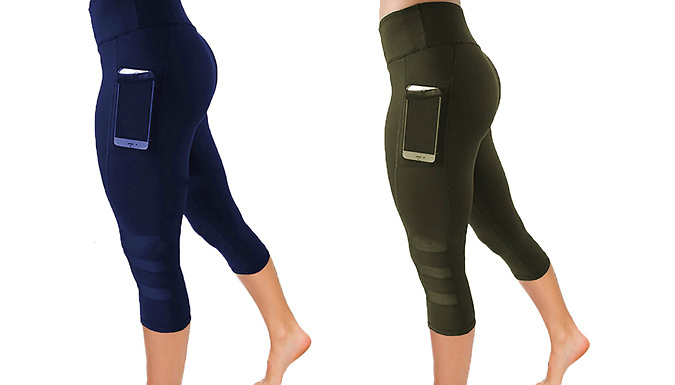 Fitness Leggings With Pocket - 3 Colours at Go Groopie