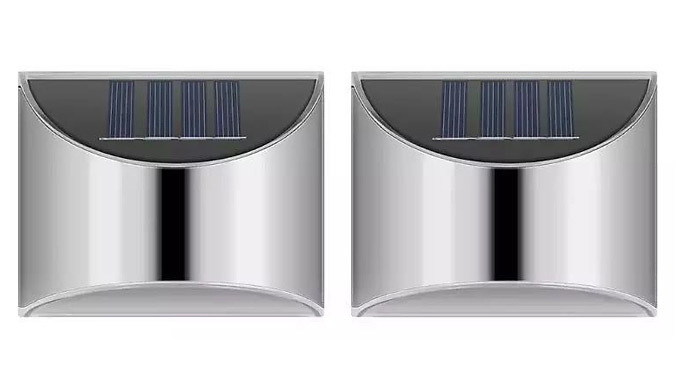 2-Pack of LED Waterproof Solar Wall Lights - 2 Colours