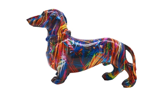Colour Splash Dachshund Resin Statue