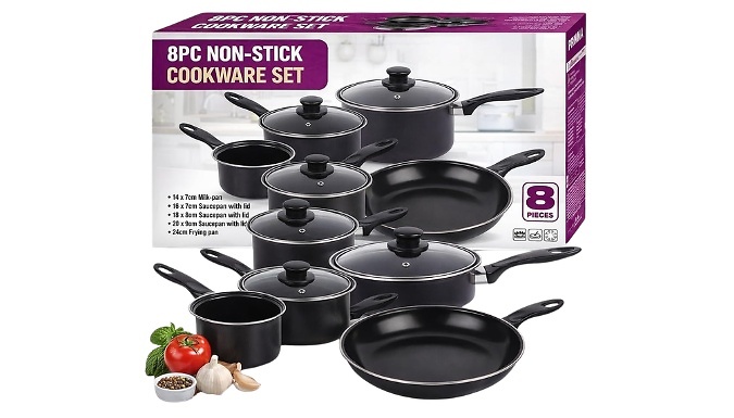 8-Piece Non-Stick Cookware Set 