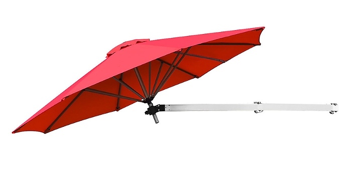 2.5m Wall-Mounted Tilting Garden Parasol