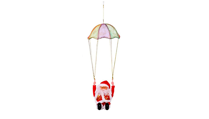 Musical Tumbling Parachute Christmas Santa