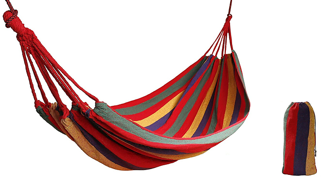 Portable Canvas Swing Hammock - Single or Double