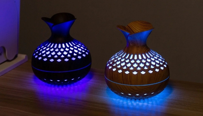 Colour Changing Wood Effect Humidifier - 2 Colours